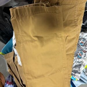 American Eagle - Men's Tan Casual flat front Pants 32/34